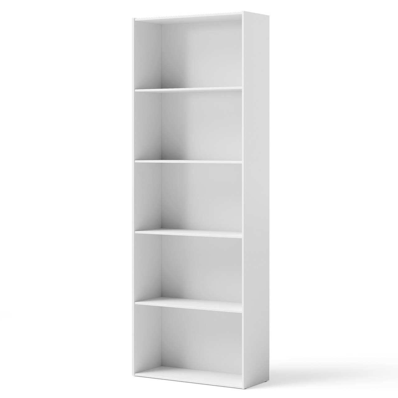 5-Tier Modern Bookcase with Open Storage Shelves and Durable MDF Frame